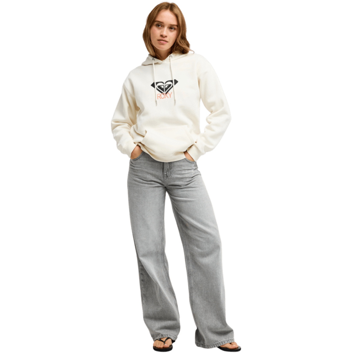 2026 Roxy Womens Surf Stoked Brushed Art Hoodie ERJFT05020 - Egret